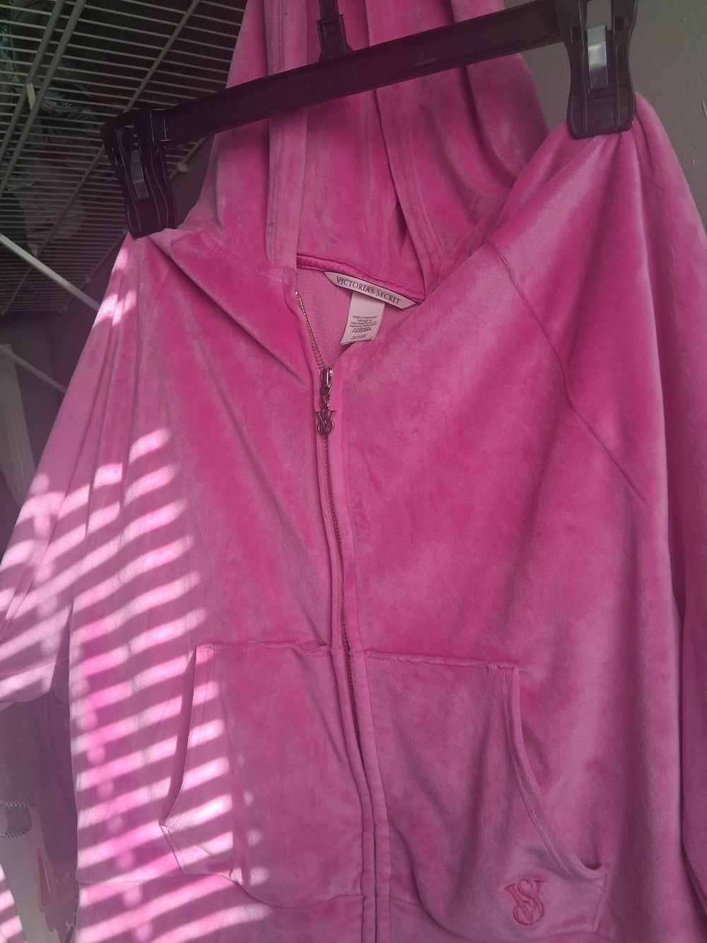 Victoria's Secret Pink Velour Zip Hoodie Jacket